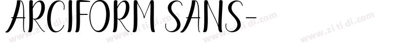Arciform Sans字体转换